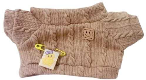 niannyyhouse Puppen Anziehen Strickpullover 20 cm 40 cm Plüschpuppenkleidung (Braun-40cm)