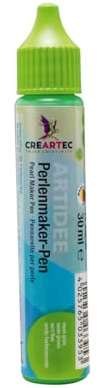 Artidee CREARTEC Perlenmaker Pen - Neon Grün - zum Gestalten von dekorativen 3D Farbperlen auf Textilien, Holz, Pappe, Leder, Glas, Keramik - 30ml - Made in Germany