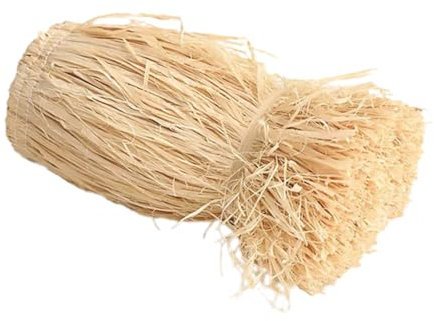 LKXHarleya Borlas de Paja de Rafia Natural Muebles para el hogar Fondo Decoración de Pared Flecos Hierba de Rafia Boda Manualidades de Bricolaje Adorno doméstico, 3.28 pies