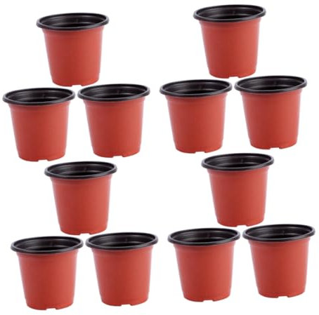 INOOMP 120 Pièces Pot De Semis Pot De Fleurs Pot De Culture De Plantes Pot De Plante Grasse Pots De Semis De Fleurs Pot De Repiquage Pot De Tomates Petit Pot De Pépinière PP Rouge