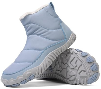 VERROL Barfußschuhe Winterstiefel Herren Damen Schneestiefel mit Warm Gefüttert Outdoor Bequem Wasserabweisend Winterschuhe Traillaufschuhe mit rutschfest Sohle & Breiter Zehenbox