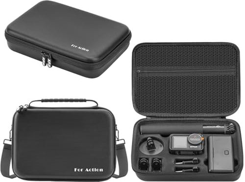 Honbobo Tasche für DJI Osmo Action 5 Pro, Case für DJI Osmo Action 4, Tragetasche PU Koffer Hülle Wasserdicht Zubehör für DJI Osmo Action 5 Pro/DJI Osmo Action 4/DJI Osmo Action 3
