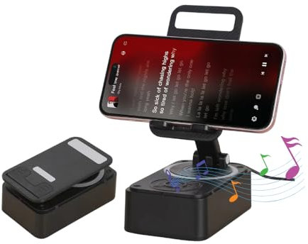 Foldable Phone Stand with Wireless Bluetooth Speaker and Power Bank, Compatible with All Smartphones and Tablets,Suitable for Outdoor use