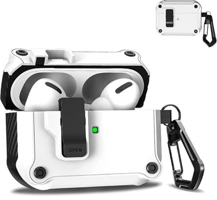 Cover per AirPods 4, AirPods Pro 4 custodia protettiva, Case Cover Protettiva Silicone per 4ª Generazione, Supporto Ricarica Wireless, Protezione Completa Anti Graffio e Anti Urto, con Moschettone