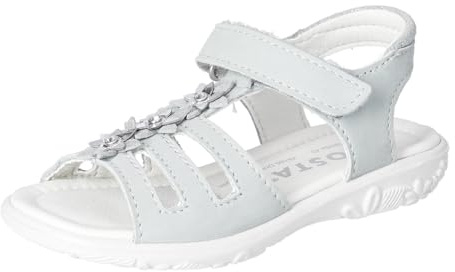 RICOSTA Mädchen Riemchensandalen Cleo, Kinder Sandalen, Weite: MITTEL, flach, Sommerschuhe, Freizeitschuhe, offene Schuhe, Strandschuhe, Ice (511), 28 EU