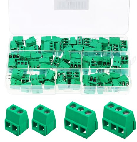 Harrisen 80 Stücke PCB Schraubklemme Anschluss Steckbare Typ, 2Pin/3Pin 5.08mm/0.2-Zoll PCB Terminal Block PCB Schraub Klemmenblock Verbinder