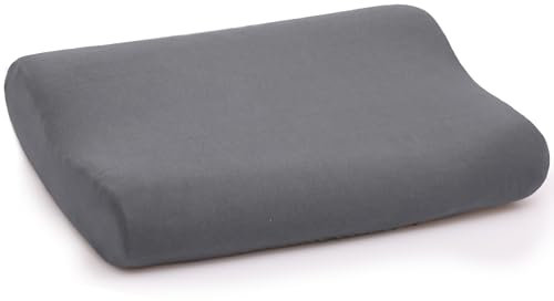 Luxoon Kissenbezug für Gesundheitskissen – 95% Baumwolle / 5% Elasthan, Atmungsaktiv und Hautfreundlich, Waschbar, Für Komfort und Hygiene 1er Pack 30-45 x 50-65 cm, Anthrazit