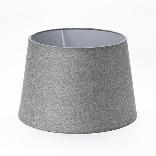 ORION LIGHTSTYLE Lampenschirm Textilschirm für Steh- und Tischleuchten E27 Fassung Ersatzschirm Stoff Durchmesser 330mm Höhe 230mm grau