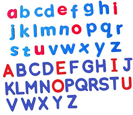 Supvox 2sätze Teiliges Alphabet Magnet Mit Starken Kühlschrankmagneten Für Lernspiele Und Praktische Notizen Inklusive Rot-Blauer Großbuchstaben Zum Spielerischen Englischlernen