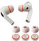 KASOTT Upgraded Best Memory Foam Ear Tips for AirPods Pro 1st & 2nd Gen | Comfortable Foam Ear Tips | Better Noise Cancellation | 3 Pairs Replacement Tips (Orange, Medium)