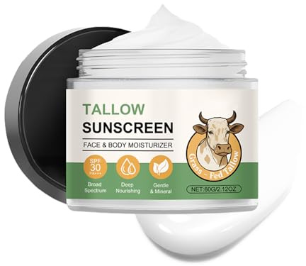 Sonnenschutz Creme Natürlich | Vegane Sonnenmilch SPF30 | Leichte Gesichtscreme Ohne Weißel-Effekt | Wasserfeste Tagespflege Für Damen Herren Bei Sport Outdoor Aktivitäten