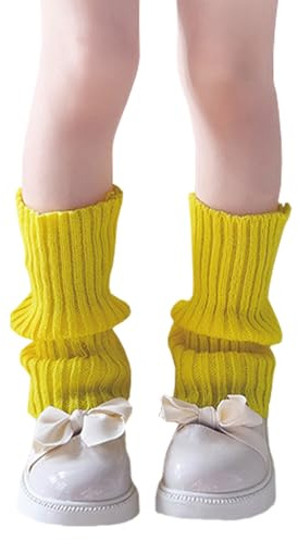 VPbao Kids Ribbed Warm Leg Warmers, 28cm Children Warm Knitted Sock Covers | Loose Slouchy Fit,Fashion Long Boot Cuff Knee Socks Solid Colors for Boys Girls Sports Yoga Ballet Party