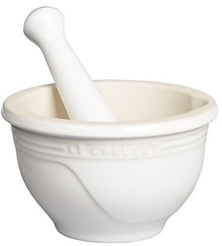 Le Creuset Mortier et pilon en grès blanc 300 ml