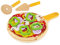 Hape Homemade Pizza Kitchen Playset , Mix-and-Match Pretend Play Food Toy, Wooden Kitchen Pizza Set with Base, Toppings and Serving Accessories