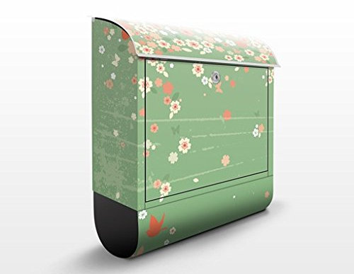 Briefkasten mit Zeitungsrolle No.EK236 Spring Background 46cm x 39cm