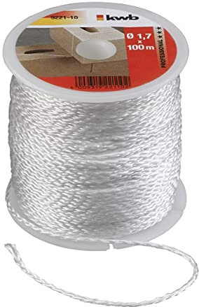 kwb 9221-10 corda da muratore 100 metri, 1,7 mm, bianco, m x