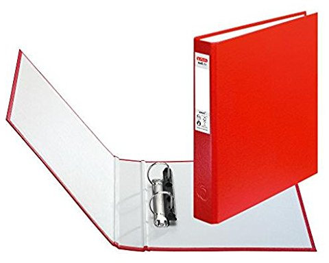 Herlitz 5 Stück 2 Ringe maX. file A5 Rückenbreite von 40 mm rot