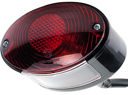 Motorrad Rücklicht Bremslicht mit Kennzeichenleuchte Cateye Cat Eye E-geprüft 12V