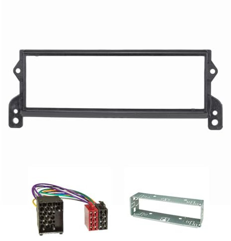tomzz Audio 2404-031 Radioblende Set kompatibel mit BMW Mini One One D Cooper Cooper S (R50 R52 R53) 2001-2006 Adapter Rundpin Einbauschacht