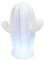 LED Kaktus weiß aus Kunststoff mit Farbwechsel Maße 17 cm x 13 cm Deko Kunststoff-Kaktus von ALSINO 220363