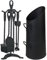 Black Coal Hod and 5 Pieces Companion Set 1042 Fire Tools Fireplaces and Accessories