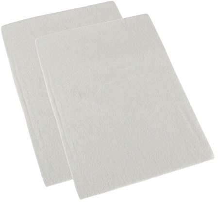 HOMESCAPES Cream Brushed Cotton Fitted Cot Sheet, Set of Two, Plain 100% Cotton, 70 x 140 cm