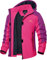 TACVASEN Donna Giacca Primavera Autunno Giacche all'Aperto Sportiva Calda con Cappuccio Removibile, Rosa