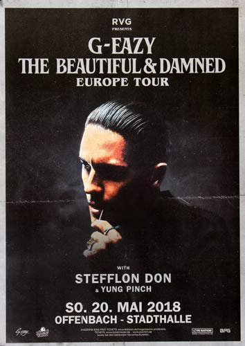 G-Eazy - Beautiful + Damned, Tour 2018 » Konzertplakat/Premium Poster | Live Konzert Veranstaltung | DIN A1 «