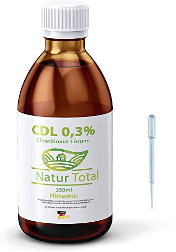 Chlordioxid 0,3% Lösung 250 ml CDLS – Chlorine Dioxide Solution – CDL – Zertifiziert nach der Biozid-Verordnung