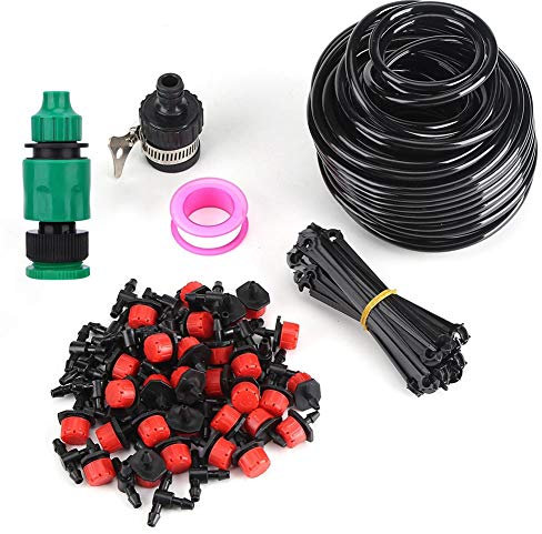 de riego de jardín, 25 m, de riego Drip Irrigation Kit de riego automático Kit para riego por goteo para paisajes, jardines, plantas