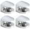 Sayayo Chrome Glass Shelf Brackets - Wall Mounted Metal Glass Clamp Supports, 4 Pcs, Adaptive 5-8MM Thickness, EBL1010-4P