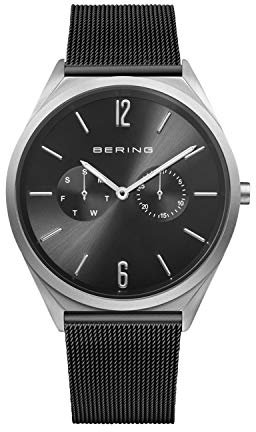 BERING Damen und Herren Uhr Quarz Movement - Ultra Slim Collection mit Edelstahl und Saphirglas 17140-102 Armbandsuhren