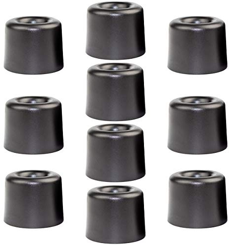 Enkotrade 10 Stück Türstopper Ø 25mm, zum Festschrauben, aus Kunststoff, Türpuffer Türanschlag oder als Möbelfuß verwendbar