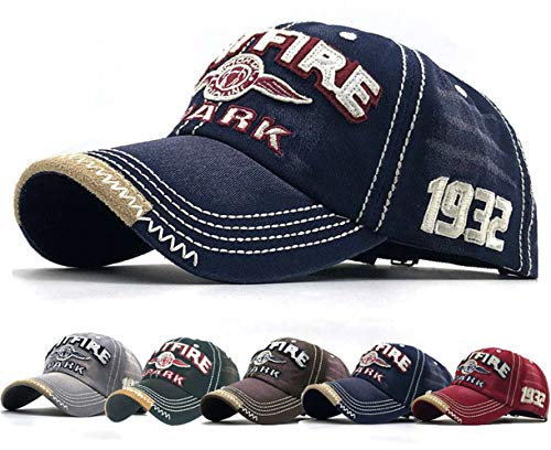Yutdeng Retro Casquette de Baseball Unisexe Ajustable Boucle en Metal Casquettes Classique Trucker Cap Hat for Sport Hip Pop Golf Voyages - Casquette Homme Femme