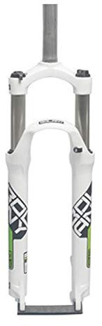 26/27.5/29 MTB Front Suspension Forks,Straight Steerer Front Fork Ultralight Gas Shock Absorber 1-1/8 (Color : White, Size : 26inch)