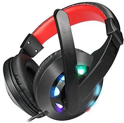LA TALUS Gaming Headset, Lightweight, Comfortable Memory Foam Headphone Wired Luminous Mini Gaming Headphone for PC Luminous Style
