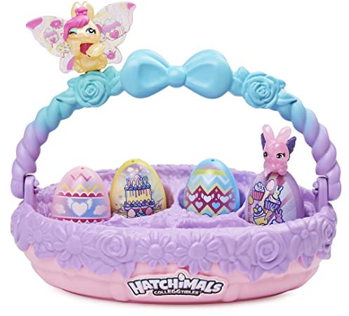 Hatchimals 6064455 Bunny Family Spring Basket, Multicolore, 18.11 x 13.34 x 7.62 Centimeters
