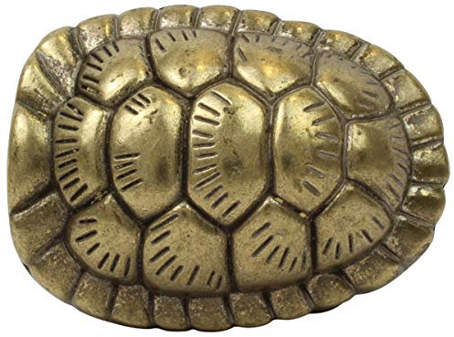 BELTINGER Gürtelschnalle Schildkröten-Panzer 4,0 cm | Buckle Wechselschließe Gürtelschließe 40mm Massiv | Wechselgürtel bis 4cm | Altmessing