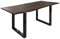 MASSIVMOEBEL24.DE | Freeform 3 - massiver Baumtisch aus Akazienholz - Grau | + U-Beine in anthrazit glänzend | 180x90x76cm | Massivholztisch Baumkantentisch Esstisch