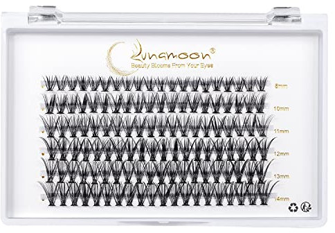 Cils Volume Cluster Lunamoon Cluster Faux Cils Cluster Cils Individuels DIY Extensions de Cils Effet 3D Cluster Russian Volume Cils (30D-D-0.07,mix8-14)