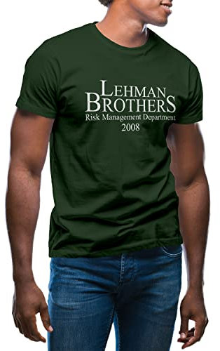 Lehman Brothers Risk Management Department 2008 2022 Herren Militärgrün T-Shirt Size M