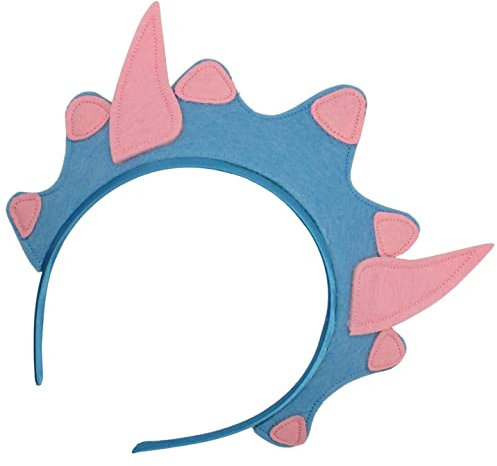 Topkids Accessories Unisex Dinosaurier Drachen Maske für Jungen Mädchen Drachen Stirnband Zubehör (Blauer Dino Stirnband)