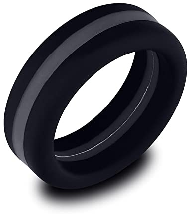 Longbeauty Damen Herren Sport Silikon Ringe Eheringe für Sport Workouts Hochzeit Gummibänder Langlebig Mehrfarbig Größe 54-70