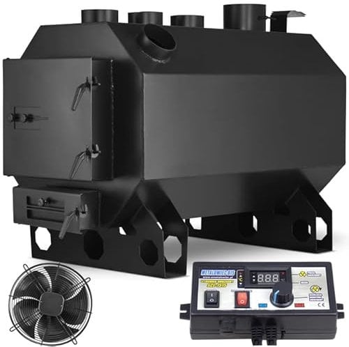 Warmluftofen,Werkstattofen,Kaminofen,49,5 KW Holzofen