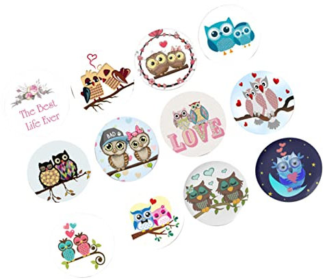 LIFKOME 12pcs fridge magnet owl magnets refrigerator owl magnets fro fridge animal refrigerator magnets refrigerator sticker magnet kitchens office magnet hummingbird magnetic alloy child