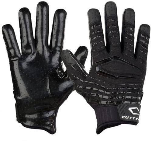 Cutters Gants de Football américain Gamer 5.0 Noir