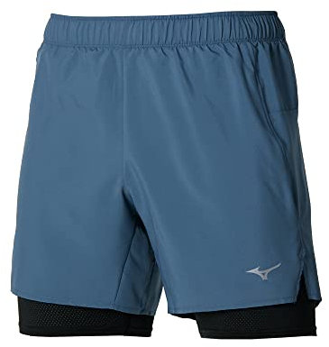 Mizuno Herren Core 5.5 2in1 Short, China-Blau, XXL