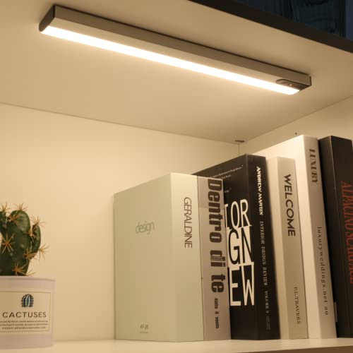 Integral LED Under Cabinet Wardrobe Night Lights | Stick On Wireless Dimmable 261mm 3000K LED Strip Lighting with IR Motion Sensor and USB Rechargeable Battery for up 25000 Hours: Twin Pack