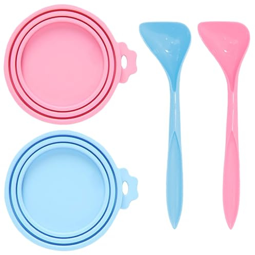 SWYSGS Tierfutter-Dosendeckel, 2er-Set Universal-Silikon-Dosendeckel für Tierfutterdosen, BPA-frei, spülmaschinengeeignet. Deckel für Dosen für Hunde und Katzen