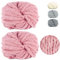 Dicke Wolle Garn 500 g(250 g*2) ca.54 m, Haut Rosa Chunky Wolle, Super Soft Chenille Chunky Yarn, Grobstrick Weiches Wollgarn, Soft Arm Knitting zum Häkeln Decke, Schals, Mützen, Decken, Zierkissen